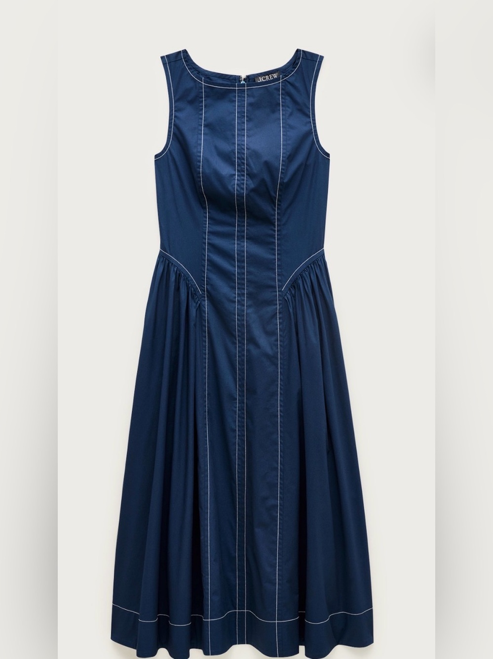 J crew contrast stitch midi dress